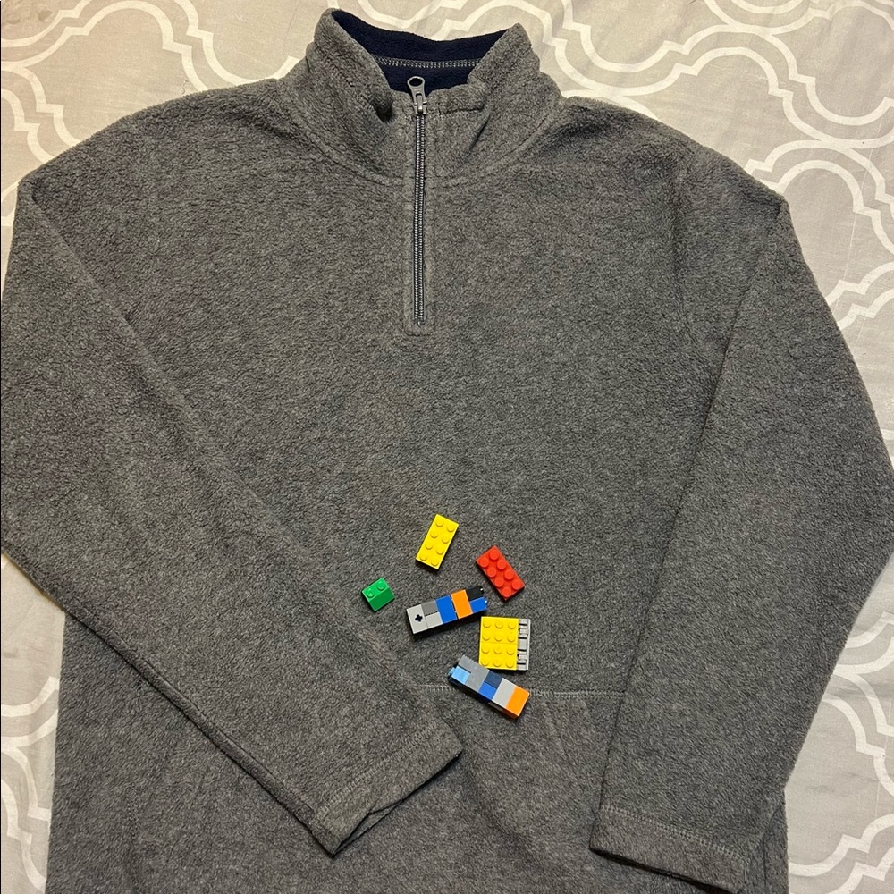 The Children’s place Boys Marled Glacier Fleece Half Zip Pullover Size 10-12 (L)